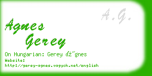 agnes gerey business card